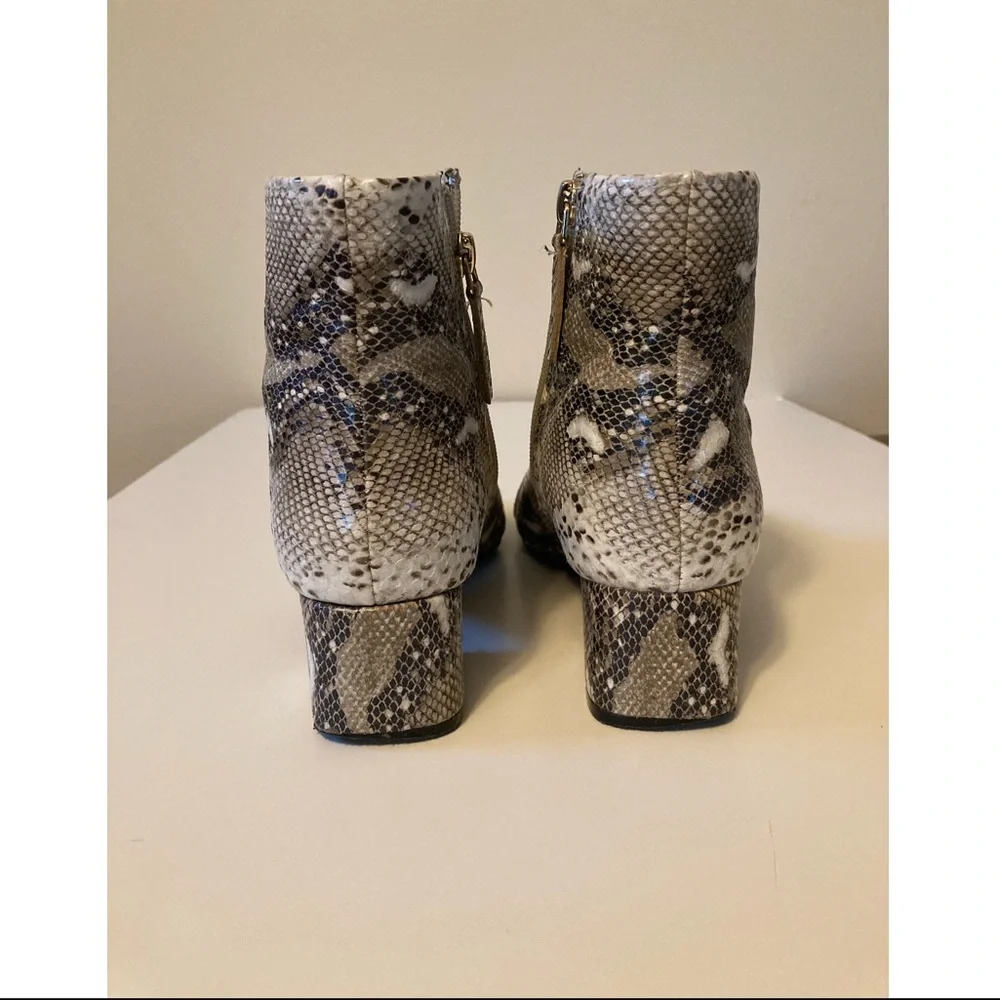 Zara Trafaluc Snakeskin Print Ankle Boots size EU 37 US 6.5